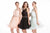 Jadore - J12025 Embellished Halter A-line Cocktail Dress In Pink and Orange and Black