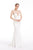 Jadore - J12038 Strappy Plunging V-Neck Mermaid Gown In White
