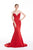 Jadore - J12038 Strappy Plunging V-Neck Mermaid Gown In Red