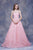 Jadore - J12054L Long Strapless Lace A-line Gown In Pink