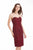 Jadore - J12056 Sweetheart Lace Sheath Cocktail Dress In Red