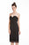 Jadore - J12057 Lace Embellished Strapless Cocktail Dress In Black