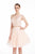Jadore - J12065 Two Piece Embroidered V-Neck Cocktail Dress In Pink and Orange