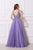 Jadore - J12066 Beaded Deep V-neck Tulle Ballgown In Purple