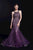 Jadore - J12067 Embellished Halter Tulle Mermaid Dress In Purple