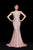 Jadore - J12068 Beaded Off-Shoulder Tulle Mermaid Gown In Pink