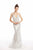 Jadore - J12069 Sequined V-Neck Mermaid Evening Gown In Silver