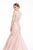 Jadore - J12073 Lace Embroidered Mermaid Dress In Pink