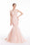 Jadore - J12073 Lace Embroidered Mermaid Dress In Pink