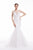 Jadore - J12073 Lace Embroidered Mermaid Dress In White
