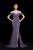 Jadore - J12076 Off-Shoulder Mermaid Dress with Slit In Gray