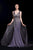 Jadore - J12079 Floral Appliqued V-Neck Evening Gown In Gray