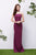 Jadore - J13051 Straight Across Dress with Choker In Purple