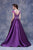 Jadore - J13069 Beaded V-Neck Evening Gown In Purple