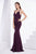Jadore - J14013 Embellished Plunging V-neck Mikado A-line Dress In Purple