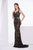 Jadore - J14049 Sequin Embellished V-Neck Evening Gown In Black and Nude