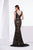 Jadore - J14049 Sequin Embellished V-Neck Evening Gown In Black and Nude