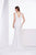 Jadore - J14049 Sequin Embellished V-Neck Evening Gown In White