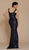 Jadore - J2067 Sequined V-neck Trumpet Dress In Blue