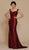 Jadore - J2067 Sequined V-neck Trumpet Dress In Red