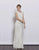 Jadore - J3021 Sequined Bateau Trumpet Dress In White