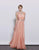 Jadore - J3040 Embellished V-neck A-line Dress In Pink