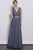 Jadore - J3040 Embellished V-neck A-line Dress In Blue