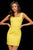 Sherri Hill - 52963 Sleeveless Scoop Neck Short Sheath Dress In Yellow