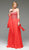 Jadore - J4035 Strapless Beaded Sweetheart Chiffon A-line Dress In Orange