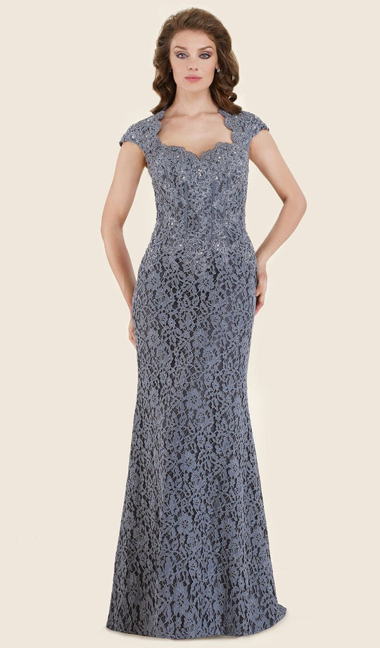 Rina Di Montella - RD2616 Lace Sweetheart Trumpet Gown in Gray