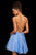 Sherri Hill - 53113 Beaded Scoop Short Dress In Blue