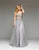 Jadore - J5058L Strapless Sweetheart Beaded Adorned Tulle Gown In Gold and Gray