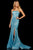 Sherri Hill - 52954 Long Strapless Fitted Mermaid Dress In Blue and Silver