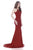 Jadore - J7036 Halter Neck Long Mermaid Gown In Red