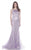 Jadore - J7064 Plunging Back Sequined Trumpet Gown In Purple