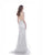 Jadore - J7064 Plunging Back Sequined Trumpet Gown In Silver