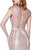 Cinderella Divine - J768 Sequined Cap Sleeve Trumpet Dress In Pink and Gold