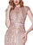 Cinderella Divine - J768 Sequined Cap Sleeve Trumpet Dress In Pink and Gold
