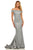 Sherri Hill - 52825 Off The Shoulder Fitted Glitter Evening Dress In Silver