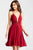JVN52153 Deep V-Neck A-Line Dress