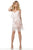 Jovani - 66768 Beaded Fringe V-neck Sheath Dress In Pink