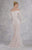 Janique - JA3017 Off-Shoulder Long Sleeves Dress In White and Nude