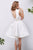 Jadore - J13083 High Halter Bow A-Line Cocktail Dress In White