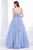 Jadore - J14016 Embellished Plunging V-neck Mikado A-line Dress In Purple
