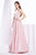 Jadore - J14039 Embellished Plunging V-neck Mikado A-line Dress In Pink