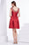Jadore - J14082 Beaded Scoop Neck Mikado A-line Dress In Red