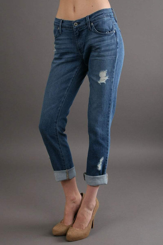 James Jeans - Neo Beau Slouchy Fit Boyfriend in Wimbledon-Front  View in Blue