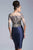 Janique - Bejeweled Bodice Cocktail Dress 1502 in Blue