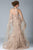 Janique - Elegant Beaded Sweetheart Floral Lace Mermaid Gown And Cape JQ3329 in Neutral