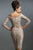 W548 Off Shoulder Lace Dress in Pewter